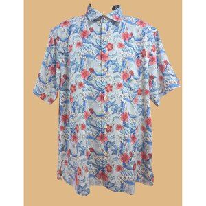 Tommy Bahama IslandZone Mens Floral Hawaiian Shirt Large